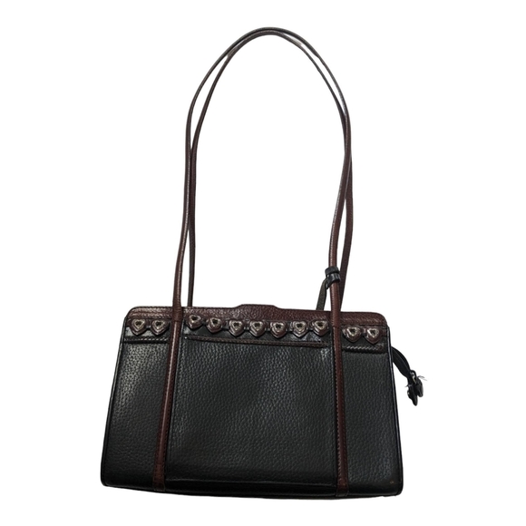 Brighton Bags Brighton Vintage Brown Leather Silver Heart